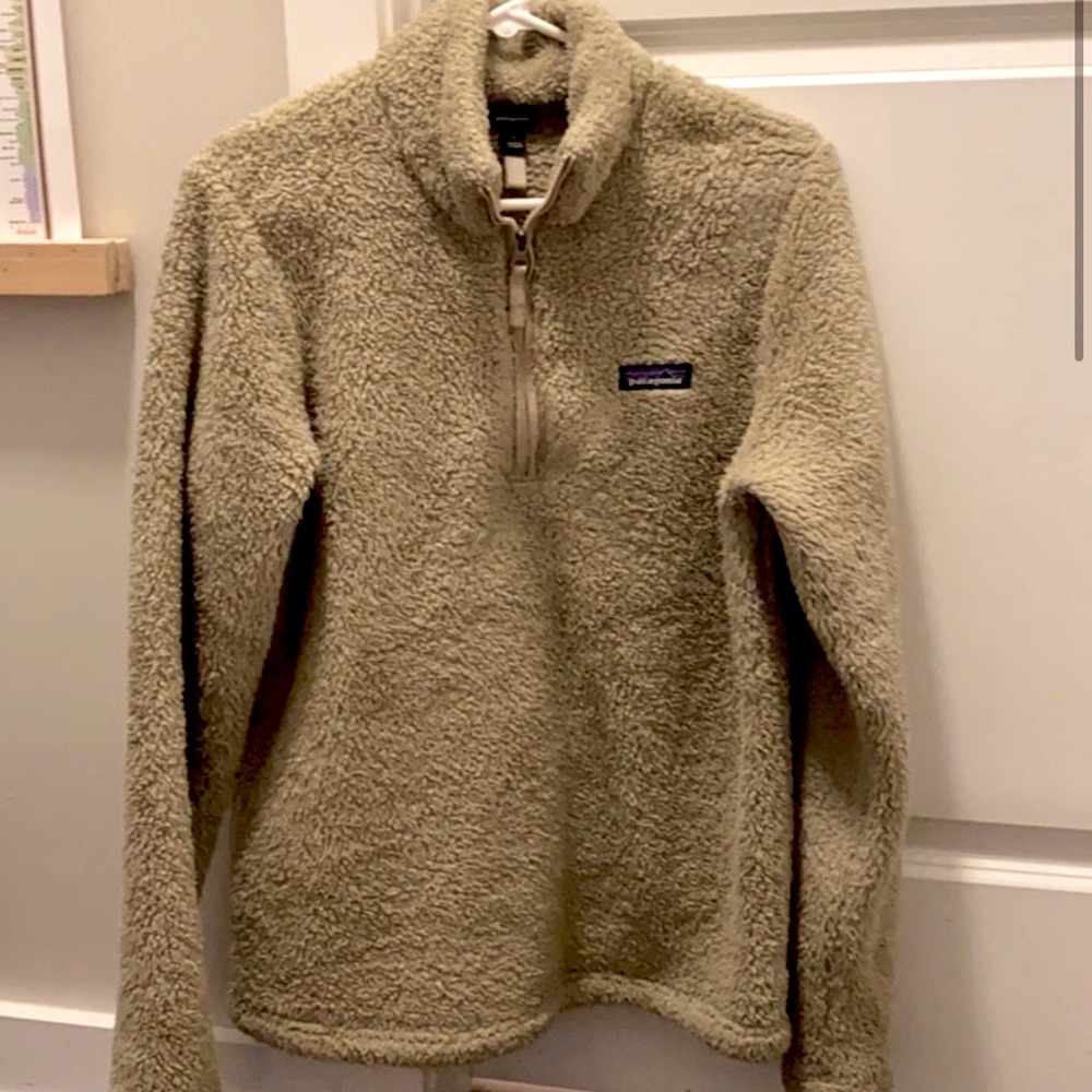 Patagonia Los Gatos Tan Fleece 1/4 Zip Pullover Jacket - Picture 2 of 5
